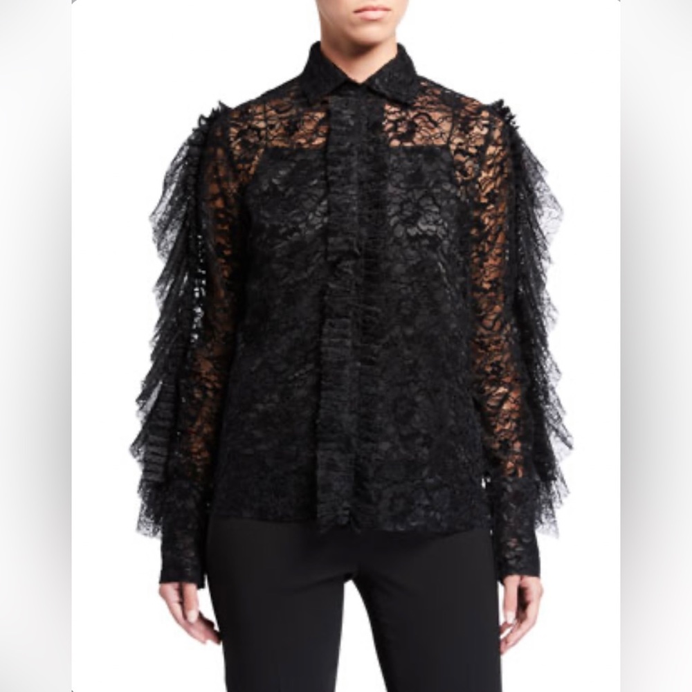Anaïs Jourden Black Lace Top